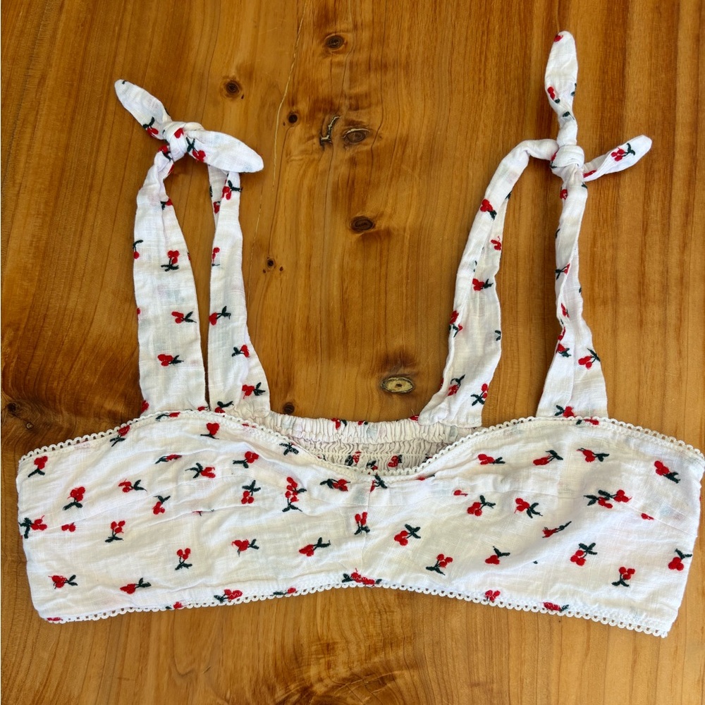 Intimately by Free People Cherry Bralette, size Medium.